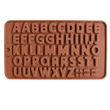 48 Dopisy Dort Nástroje Kreativní Čokoláda Silikonové Formy, Dekorace Flexibilní Měkké Cukroví Želé Formy Domácí Kuchyně, Pečení Nástroje