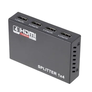 4K HDMI-kompatibilní Splitter 1x4 Full HD 1080P Video HDMI Přepínač Přepínač 1: 4 se Zesilovačem Adaptér Pro HDTV DVD PS3Xbox