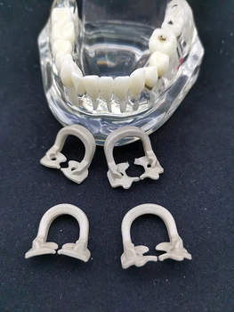 4ks/2Size Zubní kofferdam Spony Gumovou Bariéru Pryskyřice Klip Materiálů Nástroje pro Zubaře