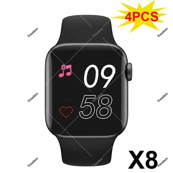 4ks X8 Volání Bluetooth Smartwatch, Fitness Náramek Monitor Srdečního tepu, Chytré Hodinky Muži Sportovní Ženy pro IOS Pk X7