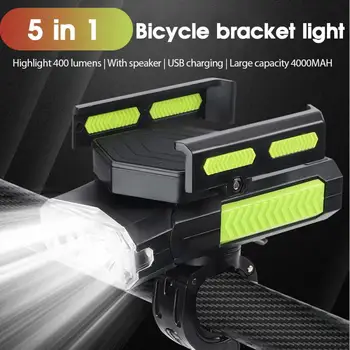 5 V 1 Kolo Držák Telefonu Roh Přední Světlo T6 Double Lampa Otočný USB Bike Světlo Usb Svítilna, Cyklistické Doplňky Mtb Díly