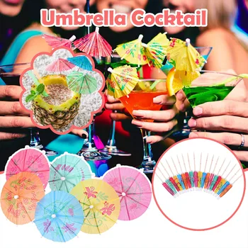 50 Deštník Tvar Party Dekorace Koktejl Vybere Hromadné Balení Různé Barvy Party Výběry s Slunečník