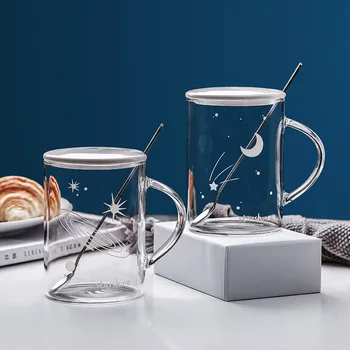 500ml světelný cup kreativitu sítě sklenici mléka k snídani šálek kávy valentýna dárek