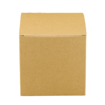 50ks Náměstí Kraft Papír Candy Boxy s Tag Karton Svatební Party Laskavost, dárkové Krabici S Lanem Miminko Krabice, Narozeniny, Výzdoba