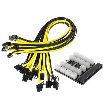 6 Ks 8 Pin PCI-e Grafiky Kabely GPU, Napájecí Kabel 50 cm Pro Grafické Karty Mining Server Adapter Board