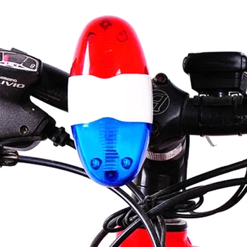 6 LED 4 Tón Kolo Roh Řídítka Jasně Zní Kole Zavolat LED Cyklistika Světlo Elektronické Sirény Děti Příslušenství Půjčovna Bell
