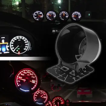 60mm ABS Závodní Auto Dash Univerzální Měřidlo Metr Cup holder Držák Pod Černou Kilometr Čtvereční Zobrazení Nástroje Příslušenství