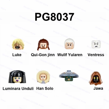 8ks/set Jawa Qui-Gon Jinn Han Solo Ventress Sestavit Stavební Bloky, Cihly Star Model Postavy Wars Hračky Děti PG8037