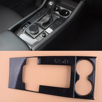 ABS Carbon Fiber Styl Řazení Panel Rám Kryt Střihu Vhodné Pro Mazda 3 2019 2020 Levostranným řízením
