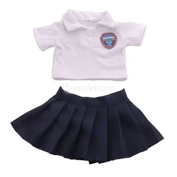 American Doll Oblečení Módní Školní Uniformě Sada Pro 18 Palcové Panenky DIY