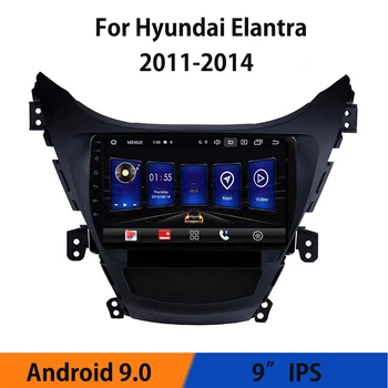 Android 9.0 Auto GPS, Rádio, Video, Navigace, Multimediální Přehrávač Pro Hyundai Elantra 2011 2012 2013 Zadní Kamera Bluetooth