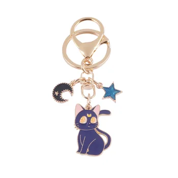 Anime Cetka Klíčenka Námořník kočka Klíčenky Kawaii Kočka Luna klíčenka Bucle Krásné Šperky, Kabelky Batoh Keyholder Dárek
