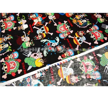 Anime Jeden Kus Lebky Bavlněné Tkaniny Patchwork Potištěné Tkaniny pro Šicí Materiál Pro Diy Ženy Šaty dětské Oblečení