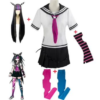 Anime Super Dangan Ronpa 2 Danganronpa Ibuki Mioda Cosplay Kostým Šaty, Ženy, Dívky Jk Školní Uniformě Námořník Oblek Sukně Oblečení