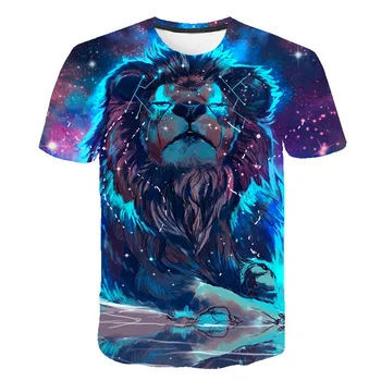 Anime T Shirt Pro Muže Nadrozměrných Genshin Mpact 2021 Letní Krátké Kočka /Tiger Print T-Shirt Topy Krátký Rukáv Mužské Sportovní oblečení