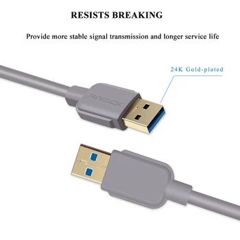 Anmck USB Prodlužovací Kabel USB Typ A Male USB 3.0 a 2.0 zařízení Extender pro Chladič Pevného Disku Webcom USB 3.0 Prodlužovací Kabel