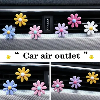Aromaterapie klimatizace auto air outlet parfém klip malé daisy klip auto dekorace interiéru dodává čističky vzduchu