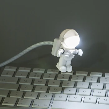 Astronaut Nachtlicht Flexibilní LED Lesen Lampe Berriz Mini USB Rohre Raumfahrer Notebook PC Tastatur Notebook Tisch Schreibtisch