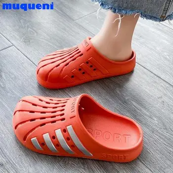 Baotou pantofle dámské 2021 letní nové měkké dno módní dámské boty ležérní světlo platforma sandály ženy, skluzavky plážové boty