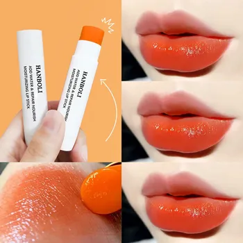 Barva Měnící Rtěnka Oranžové Vodotěsné Hydratační Balzám Na Rty Dlouhotrvající Vyživují Chránit Rty Make-Up Kosmetické Péče