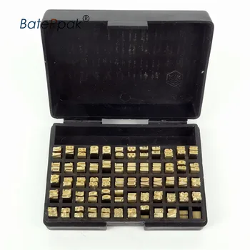 BateRoak 2x4x15mm/2x3x15 Mosazné dopisy,DY-8 Stuha kódování machine Znaky 73/120PCS/Box