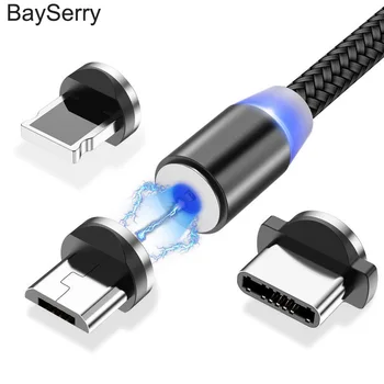 BaySerry Magnetický Kabel USB Typu C Kabel Pro iPhone 11 XR Samsung S20 S10 Xiaomi Huawei Magnetické Rychlé Nabíjení Micro USB C Kabel