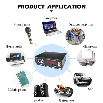 Bluetooth-kompatibilita Zesilovač Board Přijímač Podporuje FM Rádio Stereo, Domácí Auto Audio Zesilovač USB U disku, TF Ovládání Hudby Přehrávač