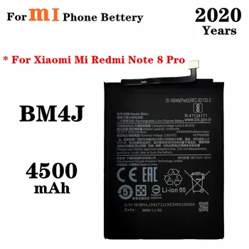 BM4J Baterie Pro Xiaomi Redmi Note 8 Pro Note8 Pro Mobilní Telefon Baterie 4500mAh Původní Kapacity Telefon Náhradní Baterie