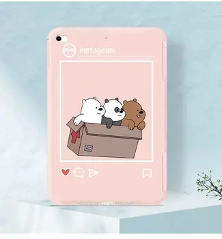 Cartoon naked bear je vhodný pro 2019 nový ipad Air123 ochranný kryt mini12345 tablet 10.2 inch pro9.7 ipad234pro11 silikon