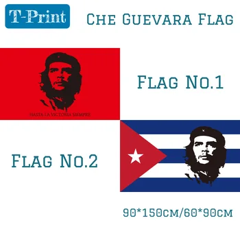 Che Guevara Cuba Flag 3x5 Ft 90*150cm Komunistické Revoluční Kubánské Revoluce Politické