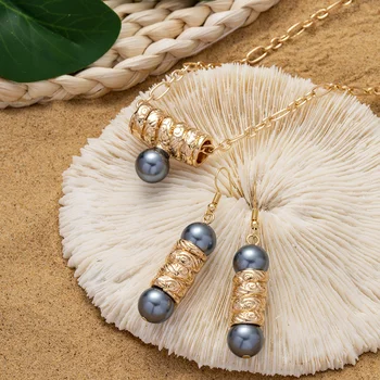 Cring Coco Havajské Šperky Velkoobchod Náušnice Sada Různé Barevné Polynéské Perly Drop Perlový Náhrdelník pro Ženy Párty Dárky