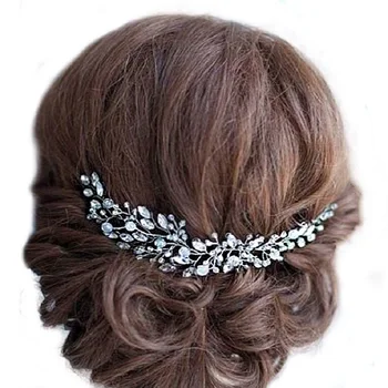 Crystal Čelenka Stříbrné Barvy Svatební Vlasové Doplňky Crystal Vlasy, Šperky, Svatební Čelenky Módní Šperky Žen, Pokrývka Hlavy