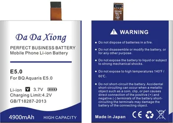 Da Da Xiong 4900mAh BQ Aquaris E5 Baterie pro BQ Aquaris E5 E5 FHD E 5 HD Baterie