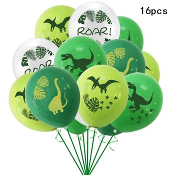 Dinosaurus Balónky Set Jungle Safari Chlapec Narozeniny Ballon Řev Balon Jeden 1. Narozeniny Dino Balónek Šťastné Narozeniny Dekor Děti Chlapci