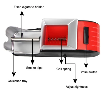 DIY Elektrické Automatické EU/US Plug Tabák Kolejových Injektor Tabáku Válec Cigareta Válcovací Stroj výplňových Materiálů