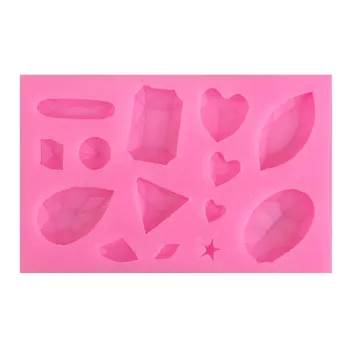 DIY Mini gem diamond tvar cukr otáčení čokoládový dort nástroje cukroví silikonové formy dort dekorace doplňky pryskyřice formy