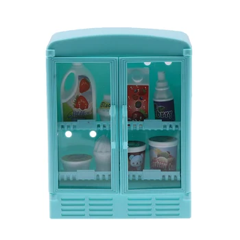 Dollhouse Miniaturní Supermarket Obchod Lednička Předstírat, Hrát Panenky Jídlo, Nápoje, Nábytek, Dekorace, Doplňky, Nové Příjezdu