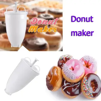 Donut Plísně Snadno Rychle Portable Donut Maker Manuální Vafle Dávkovač Kobliha Stroj, Arabština Vafle Plastové Lehké Hluboké Smažit