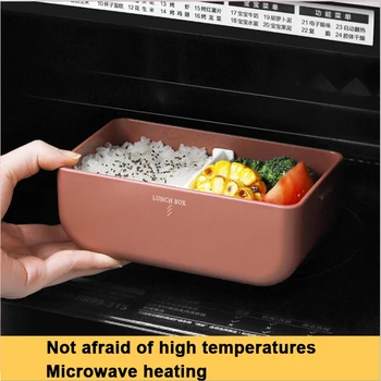 Double-layer bento box pro děti Přenosný japonský styl oběd box Únik-Důkaz jídlo kontejner skladovací box, Mikrovlnná trouba Nádobí