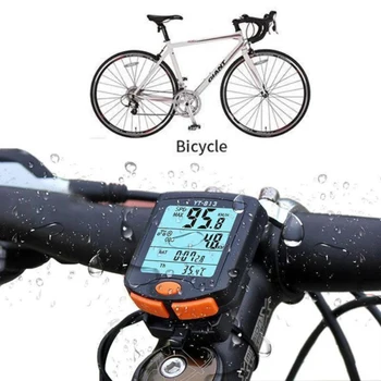Drátové / Bezdrátové Bike Speed Meter Digitální Cyklocomputer Multifunkční Vodotěsné Sportovní Senzory Kolo Počítač Rychloměr