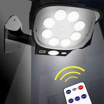Dálkové Ovládání Solární Pouliční Světlo Monitorování Lampa Falešné Tělo Fotoaparátu Indukční Nástěnná Lampa Venkovní Zloděj A Vodotěsné IP66