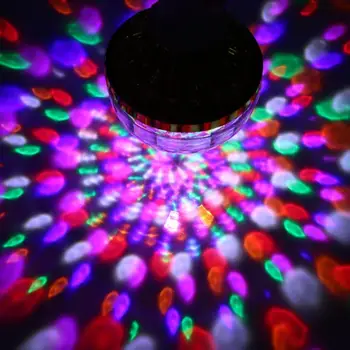 E27 6W Barevné Automatické Otáčení Křišťálové Koule Světla RGB LED Fázi Žárovky Disco Lampa DJ Party KTV Vánoční Projektor Světla