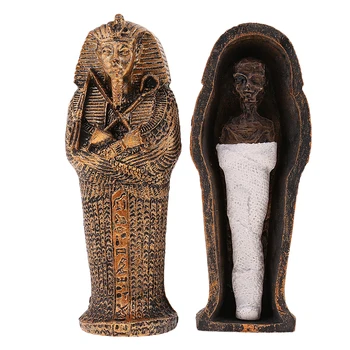 Egypt Egyptské Rakve S Mumií Figurka Pryskyřice Řemeslo, Umění, Dekor Sběratelskou