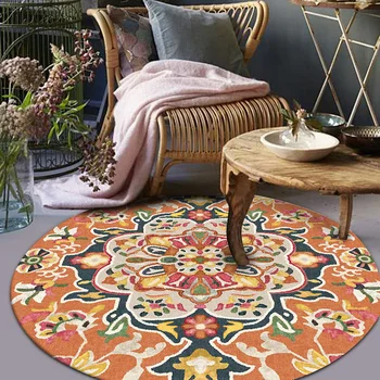 Etnický styl v Evropském stylu mandala květina kolo ložnici, obývací pokoj crystal samet koberec polštář přizpůsobení
