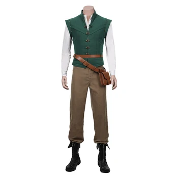 Flynn Rider Cosplay Kostým Muži Uniformu, Oblek, Vesta, Košile, Oblečení Pro Dospělé Halloween, Karneval, Párty Středověké Vintage Oblečení