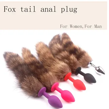 Fox Tail Anální Zadek, Hračky Plyšové, Kovové Plug Sexuální Hračky Pro Ženy, Muže, Pár, Gay BDSM Hračka Cosplay Anální Ocas Zvíře Ocas, Masturbace