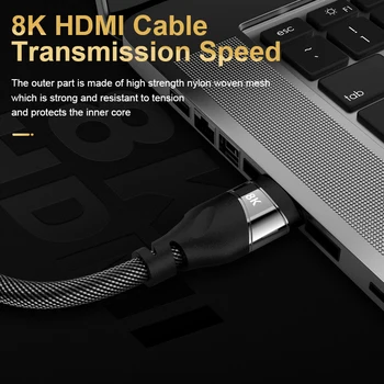 HDMI -kompatibilní kabel 4K 120 HZ hdmi High Speed 8K 60 HZ UHD HDR 48Gbps kabel HDMI Ycbcr4:4:4 Converter pro PS4 Hdtv Projektor
