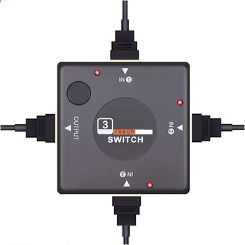 HDMI-kompatibilní Mini Přepínač 3 Zařízení Na 1 Tv Přepínač 3 Way Selector 1080P 3 V 1 Out HDMI-kompatibilní Splitter Podpora 3D