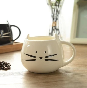 HELLOYOUNG Roztomilý Kočka Hrnek na Kávu Zvířat Hrnek Mléka Keramické Tvůrčí Kávu Porcelánový Čajový Šálek Pěkné Dárky