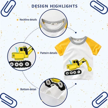 HH 2021 Letní novorozené Chlapce Oblečení Sady 2ks Karikatura T-shirt, Šortky, Kalhoty Bavlněné Pohodlí Oblečení pro Děti Děti Chlapci Oblečení Set